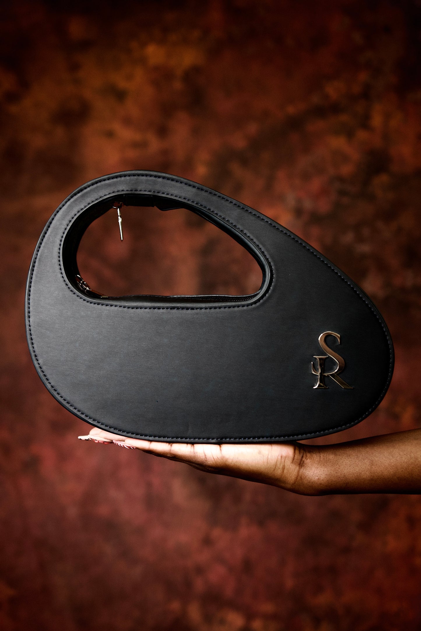 NAVY THERMO LUGHIAN LEATHER BAG