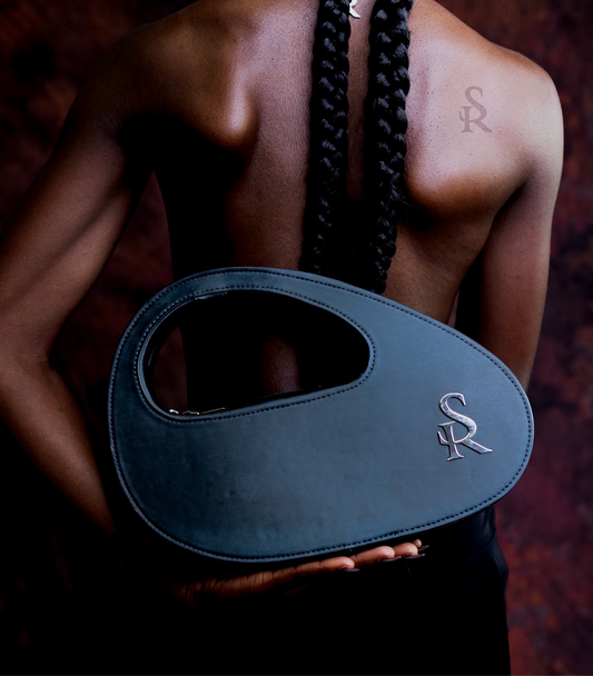 NAVY THERMO LUGHIAN LEATHER BAG