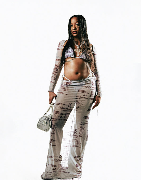 THE PURE WATER MAXI MESH SKIRT